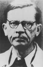 Schwarz-Weiß-Porträt Hans Falladas im Jahr 1946.